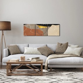 Obraz - Abstrakcia (s hodinami) (90x30 cm)