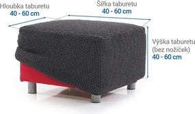 Super strečové poťahy NIAGARA antracitová taburetka (40 - 60 cm)