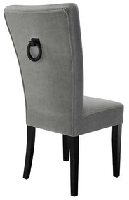 Čalúnená jedálenská stolička ST67 + klopadlo, Farby: chrom, Farby: čierna, Potah: Magic Velvet 2258
