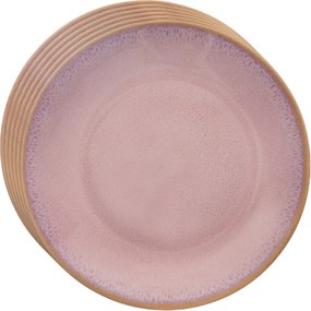 Orion Sada keramických dezertných tanierov Glaze růžová 20,5 cm, 6 ks
