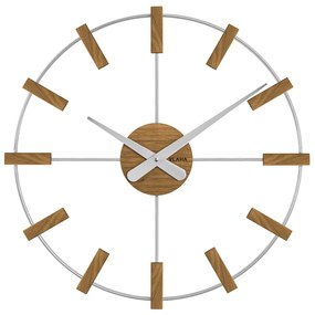 Drevené hodiny Vlaha VCT1061 strieborné, 50 cm