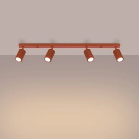 Sollux SL.1641 - Bodové svietidlo KARBON 4xGU10/10W/230V červená