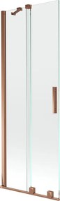 Mexen Velar, 2-krídlová posuvná vaňová zástena 70 x 150 cm, 8mm číre sklo, ružové zlato, 896-070-000-01-60