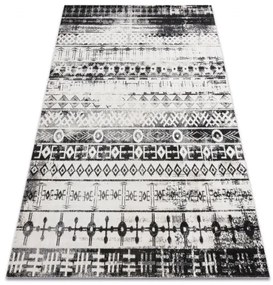 Moderný koberec MUNDO E0592 etnický outdoor bežový / čierny