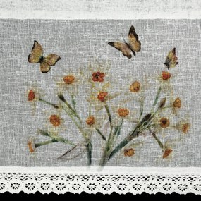 KRÁTKA ZÁCLONA NA PÁSKE FLORA 150X30 CM VIACFAREBNÁ