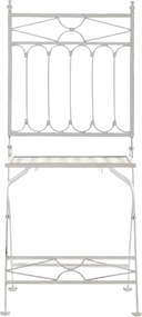 Kovová skladacia stolička Asina (SET 2 ks) - Biela antik