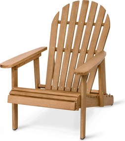 Adirondack relaxačné kreslo s vyťahovacou opierkou nôh, prírodné