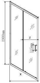 Sprchové dvere Mexen Apia 110 cm