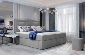 Kontinentálna posteľ 180 cm Variv (svetlosivá) (s matracom). Vlastná spoľahlivá doprava až k Vám domov. 1025426
