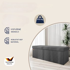 InternetovaZahrada Úložná lavica 114x38x38 cm - antracit