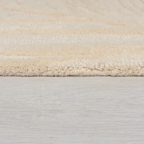 Béžový vlnený koberec 200x290 cm Lino Leaf - Flair Rugs