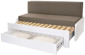 Ahorn DUOVITA 80 x 200 lamela - rozkladacia posteľ a sedačka 80 x 200 cm ľavá - dub čierny, lamino
