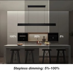 Brilagi - LED Stmiev. luster na lanku SLIMLINE LED/40W/230V 3000-6000K čierna + DO