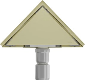 Mexen Flat-T, bodový podlahový vpust 20 cm, zlatá matná, 1A10320