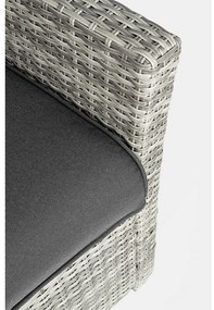 Sivá záhradná lounge súprava z umelého ratanu pre 6 Ariel – Bizzotto