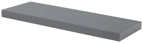 Autronic -  Polička nástenná 60 cm, MDF, farba sivý vysoký lesk, baleno v ochranej fólii - P-001 GREY