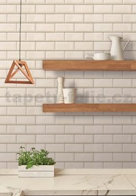 Dekoratívny obklad na stenu Ceramics 270-0171, rozmer 67,5 x 20 m, Metro biely, D-C-WALL CERAMICS