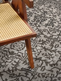 NORTHRUGS, Kusový koberec Duet Kona 106248 Black/White - na von aj na doma, 200x290, čiernobiela, chodba / predsieň