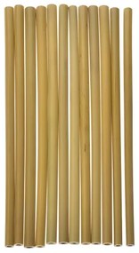 Bambusové slamky 200mm sada 50 kusov + 2 kefky zdarma