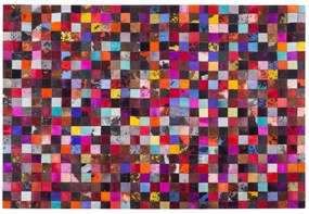 Kožený koberec 200 x 300 cm viacfarebný ENNE Beliani
