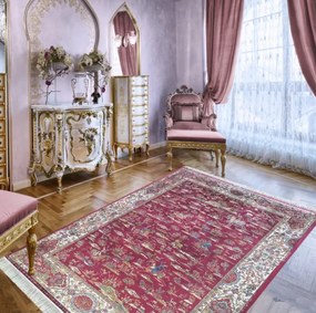 Koberec Exkluzívny Qum Silk 10 červený
