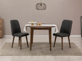 Jedálenský set Nidupo 7 (orech + antracit) (pre 2 osoby). Vlastná spoľahlivá doprava až k Vám domov. 1093768