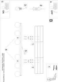 Sollux SL.1155 - Stropné svietidlo YOLI 6xG9/12W/230V čierna
