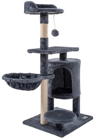 Kočičí škrabadlo Oxva 105 cm tmavě šedé/bílé