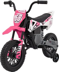 Ramiz Detská batériová motorka PANTONE 361C ružová + audio panel + pomalý štart + EVA kolesá