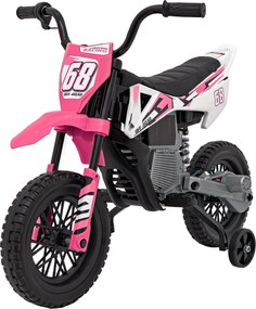 Ramiz Detská batériová motorka PANTONE 361C ružová + audio panel + pomalý štart + EVA kolesá
