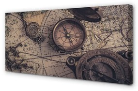 Obraz canvas kompas mapa 140x70 cm