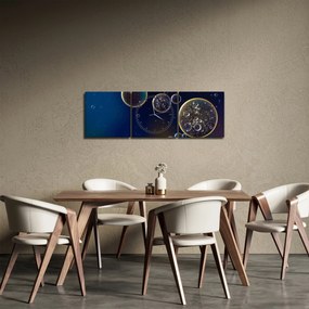 Obraz bublín (s hodinami) (90x30 cm)