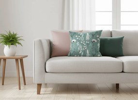 Dekoračná obliečka na vankúš WILD FLOWERS 45x45 cm, mentolová