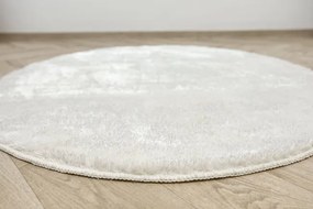 Kúpeľňový koberček Malmo biely, kruh