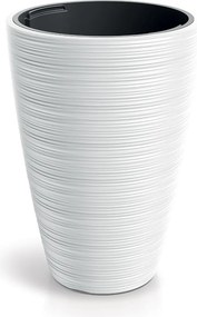 Plastový květináč Venas Round bílý II