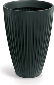 Vysoký kvetináč LATIE ROUND II 40 cm antracitový