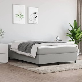 Boxspring posteľ s matracom bledosivá 140x200 cm látka 3144423