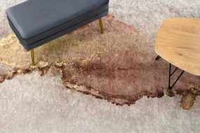 Koberec MIRO 52101.801 Abstraktný, protišmykový. prateľný, béžovo-zlatý