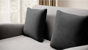 Svetlosivá/antracitová zamatová rozkladacia pohovka 130 cm Ario – ELTAP