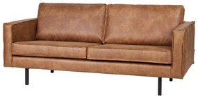 Hnedá pohovka z imitácie kože 190 cm Rodeo – WOOOD