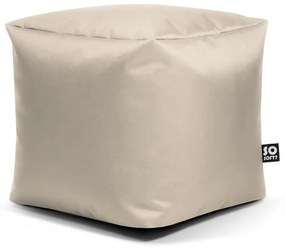 Béžový detský sedací vak z imitácie kože Cube M – So Soft?