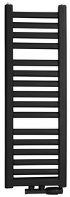 Regnis Elba, vykurovacie teleso 300x1205mm so stredovým pripojením 50mm, 432W, čierna matná, ELBA120/30/D5/BLACK