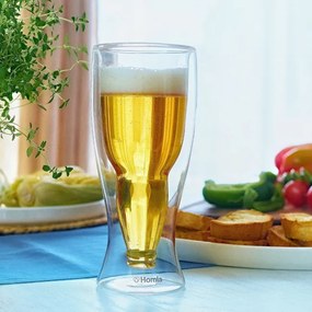 Pohár ALCOLE BEER na pivo s dvojitým dnom 888972 500 ml