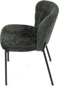 Jedálenská stolička bouclé, zelená CT-W1077 GRN2