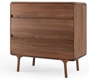 Hnedá komoda z orechového dreva 90x90x45 cm Fawn – Gazzda