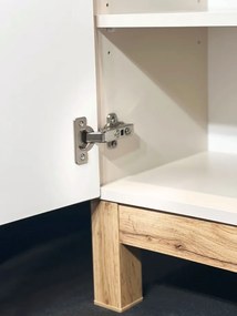 Koupelnová sestava Bali Sky se zápustným umyvadlem a skříňkami 80 cm kašmírová/dub wotan