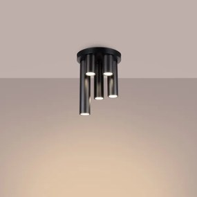 Sollux SL.1467 - Bodové svietidlo LAGOS 5xGU10/10W/230V čierna