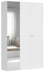 Šatníková skriňa BRW Flex 23 (biela + sivá) (so zrkadlom). Vlastná spoľahlivá doprava až k Vám domov. 1098240