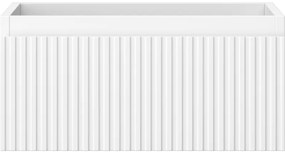 Mexen Rivel, kúpeľňová skrinka pod umývadlo 50 cm, 1 zásuvka, drážkovaná, biela matná, 91A20-05023-1-BF01