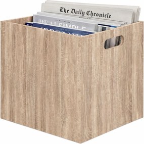 Úložný box Wood, 31x31x31 cm, hnedá